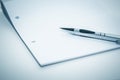 Notepad and ballpen Royalty Free Stock Photo