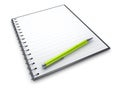Notepad and ballpen Royalty Free Stock Photo