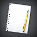 Notepad and ballpen Royalty Free Stock Photo