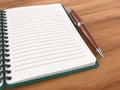 Notepad with a ballpoint pen