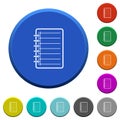 Notepad beveled buttons Royalty Free Stock Photo