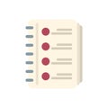 Notepad with checklist showing completed tasks or appointments