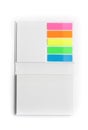 Notepad with colorful sticky notes Royalty Free Stock Photo