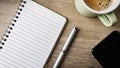 Notepad on a desktop Royalty Free Stock Photo