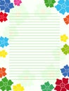 Notepad empty blank with floral frame