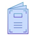 Notepad flat icon. Notebook blue icons in trendy flat style. Pad gradient style design, designed for web and app. Eps 10