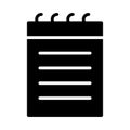 Notepad glyph flat vector icon Royalty Free Stock Photo