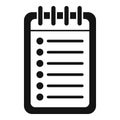 Notepad icon simple vector. Person time