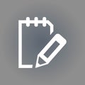 Notepad icon stock vector illustration flat design Royalty Free Stock Photo