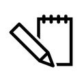 Notepad icon stock vector illustration flat design Royalty Free Stock Photo