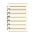 Yellow Lined Paper Notepad Icon Vector