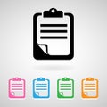 Notepad icons set great for any use. Vector EPS10. Royalty Free Stock Photo