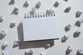 Notepad With Important Informations Surrounden By Paper Wraps. Notebook With Crutial Messages With Crumpled Notes Around Royalty Free Stock Photo
