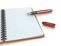 Notepad and ink pen Royalty Free Stock Photo