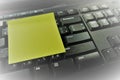 Notepad with Keyboard and Memo Royalty Free Stock Photo