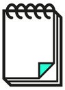 Notepad line icon. Computer document black symbol