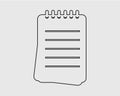 Notepad line Icon Royalty Free Stock Photo