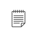 Notepad line icon Royalty Free Stock Photo