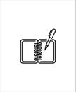 Notepad line icon,vector best line notepad design icon.