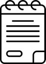 Notepad Outline Vector Icon Royalty Free Stock Photo