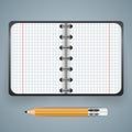 Notepad, notebok icon. Abstract infographic.