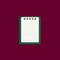 Notepad notebook paper icon illustration