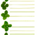 Notepad page of four-leaf clover. For list of cases, plans, idea