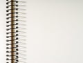 Notepad page with a spiral. Place for the text.