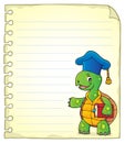 Notepad page with turtle teacher