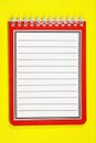Notepad-paper sheets for recording business information, Royalty Free Stock Photo