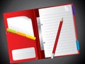 Notepad with pencil Royalty Free Stock Photo