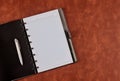 Notepad with pencil on using for education, business work space.