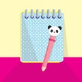 notepad and pencil. Vector illustration decorative design Royalty Free Stock Photo
