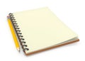 Notepad with pencil Royalty Free Stock Photo