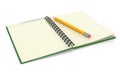 Notepad with pencil