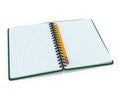 Notepad with pencil