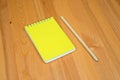 Notepad and pencil