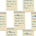 Notepad seamless pattern handwriting and manuscript paper