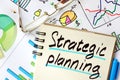 Notepad with sign strategic planning. Royalty Free Stock Photo