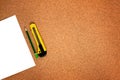 Notepad, simple green pencil and stationery knife Royalty Free Stock Photo