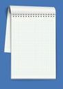 Notepad with spiral binding of pages