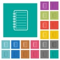 Notepad square flat multi colored icons Royalty Free Stock Photo