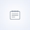 Notepad, vector best gray line icon Royalty Free Stock Photo