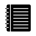 Notepad glyph flat vector icon Royalty Free Stock Photo