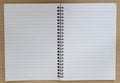 Notepad on wood background