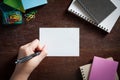 Notepad on wood table