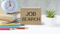 Notepad with words job search, business Royalty Free Stock Photo