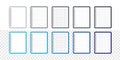 Notepads mockup. Notebook trendy style. Memo notepad or diary with lined and squared paper page templates. Vector illustration