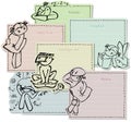 Notepaper with doodles set