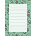 Notepaper page with floral background
